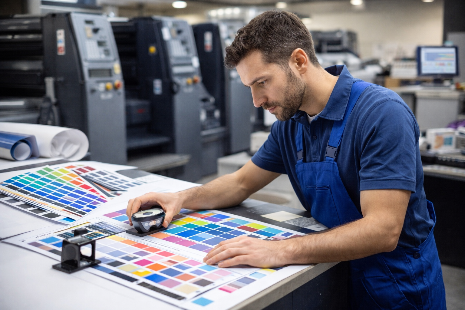 Professional print quality inspection and color checking